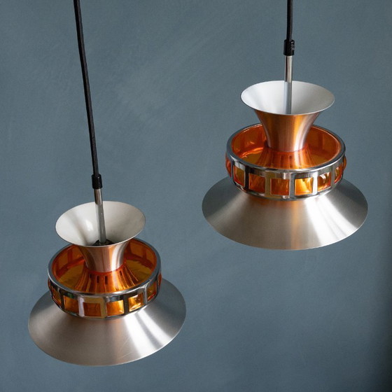 Image 1 of Set di due lampade a sospensione Space Age di Lakro Amstelveen