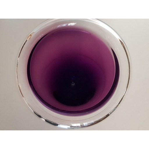 Vintage vase in purple glass by Wirkkala for Rosenthal