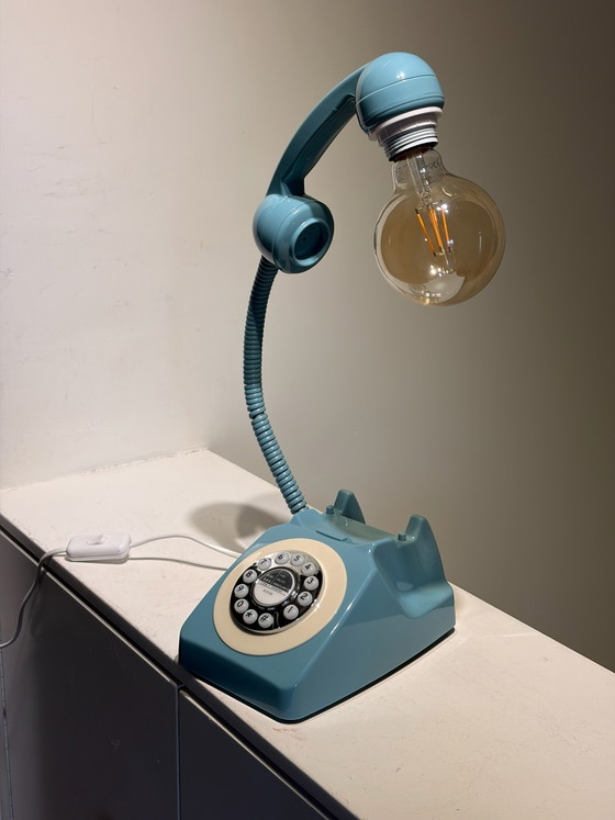 Lampada Telefono Vintage Azzurro – Lampade da tavolo, Metallo, Plastica (photo 9 of 9)