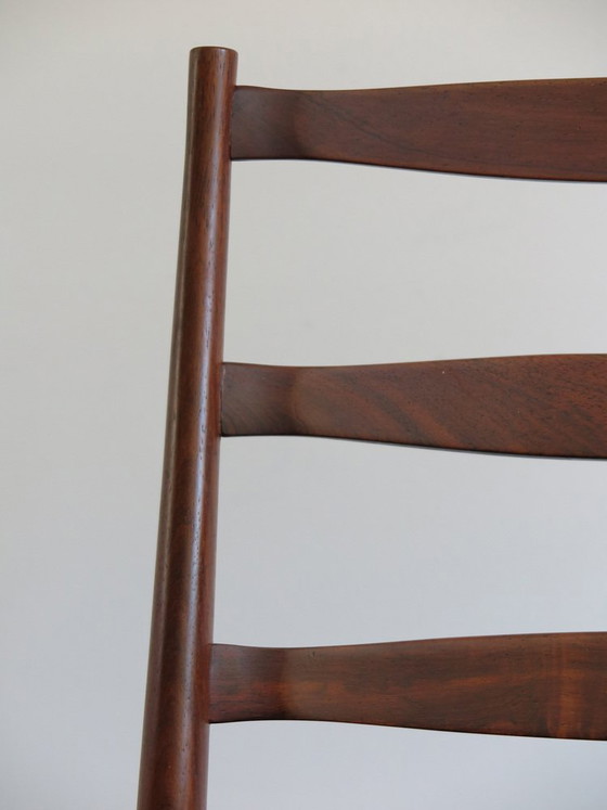 Sedie da pranzo in legno scuro di Arne Vodder, Danimarca, anni '60, set di 2, Mid Century Modern (foto 12 di 16)