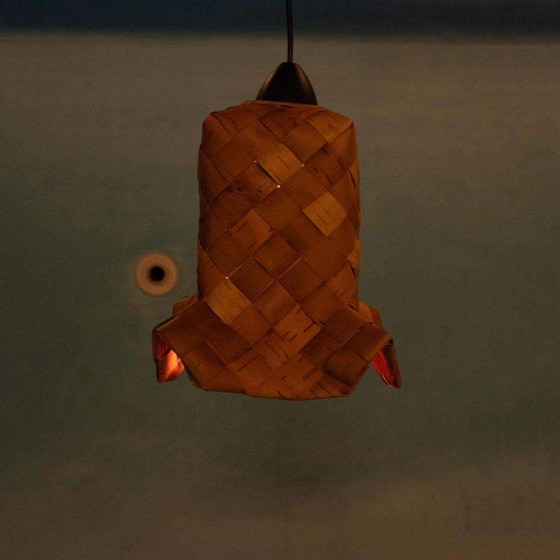 Image 1 of Japandi Scandinavian pendant lamp braided, vintage pendant