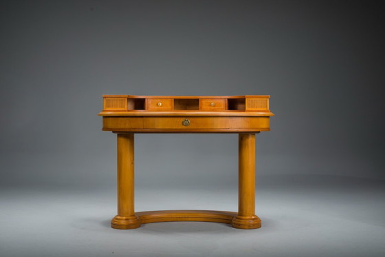 Image 1 of Biedermeier Frisiertisch und Sessel aus Wolkenstein, Italien, 2er-Set