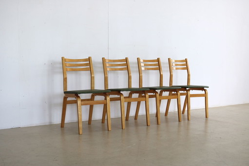 4x chaises de salle à manger suédoises vintage