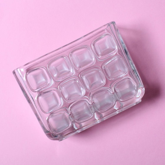 Image 1 of František Vizner Glass Jardinière Vase, Mid-Century Czech Design