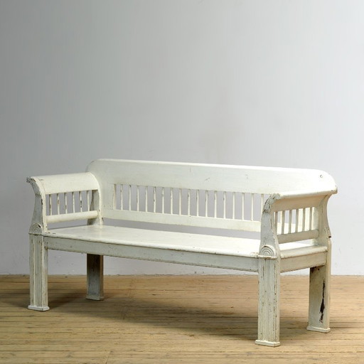 Banc ancien en pin, années 1900