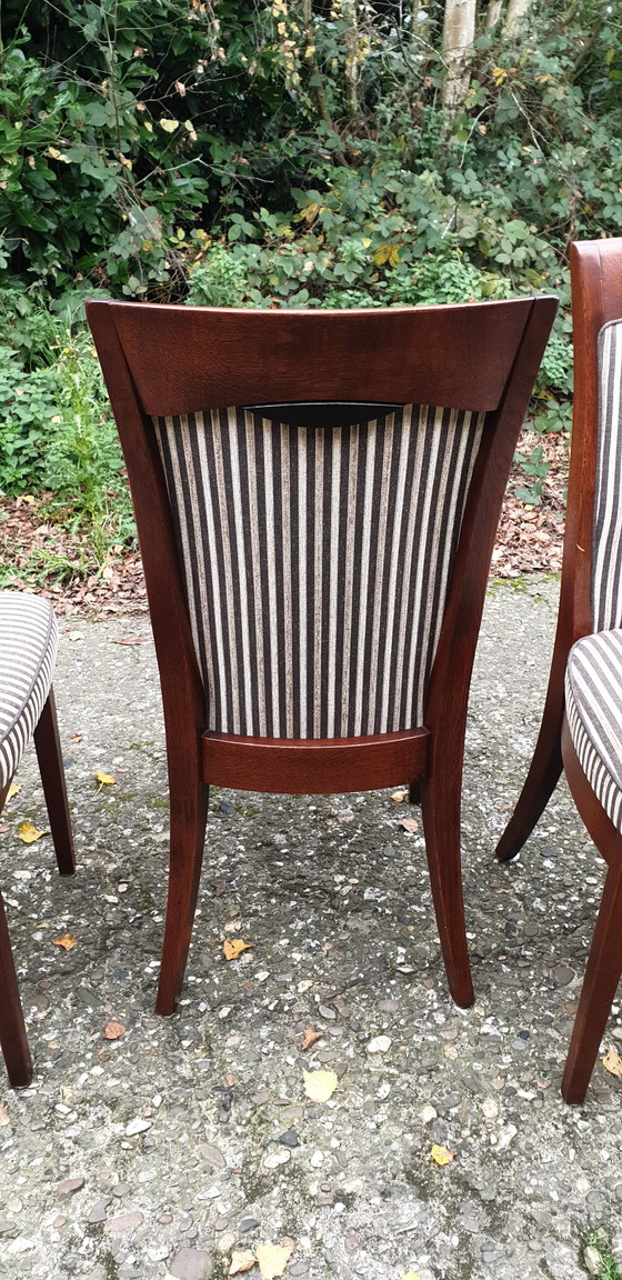 Image 1 of 4x Bannink Art Nouveau Dining Chairs