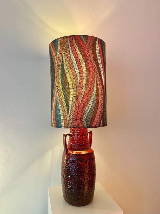 Image 1 of Large statement accent lamp made of Bay ceramic vase – model 608-45 (design: Bodo Mans)