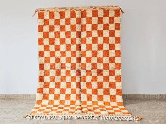 Oranje Marokkaans vloerkleed van natuurlijke wol, 250cm x 150cm – Vloerkleden en tapijten (photo 7 of 7)