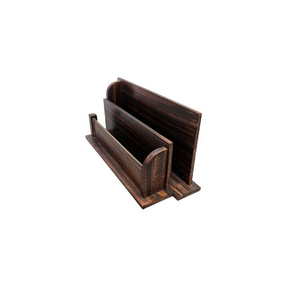 Porte-lettres français Art Déco aspect palissandre, Années 20/30 – Objets déco, Wood (photo 4 of 5)