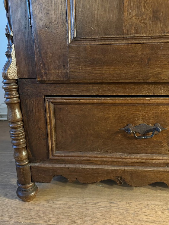 Armario antiguo de roble, Armarios de almacenamiento, Madera, Metal, Marrón, Klassiek (foto 5 de 6)