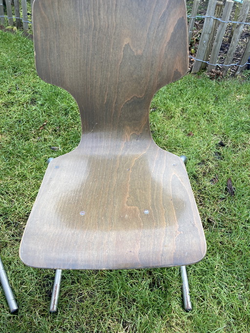 Stapelstoelen sledestoelen vintage jaren 60-7