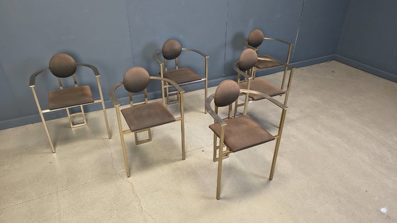 Image 1 of Post modern dining chairs by Belgochrom, set of 6 - 1980s