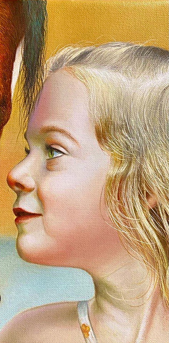 Original Oil Painting Girl With Horse Friendship – Paintings & Drawings, Canvas (photo 7 of 7)