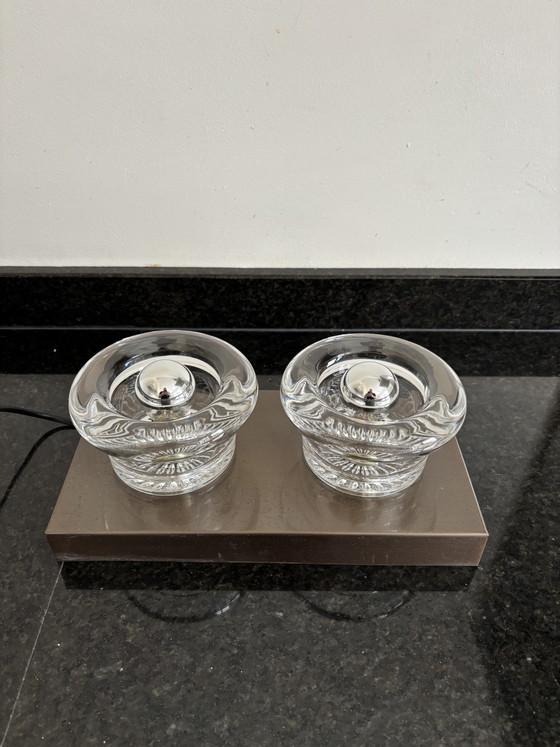 Applique Vintage Cosack Leuchten Donut Design Space Age – Glass, Metal (photo 4 of 10)