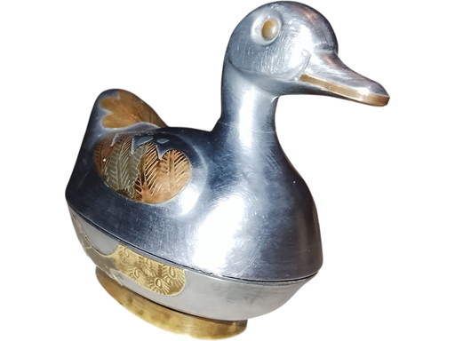 Tin and Brass Duck Box