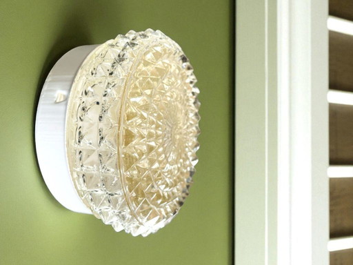 Paire de lampes encastrées en verre pour plafond ou mur