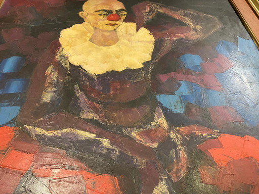 Peinture à l'huile ancienne de l'école sicilienne du XXe siècle