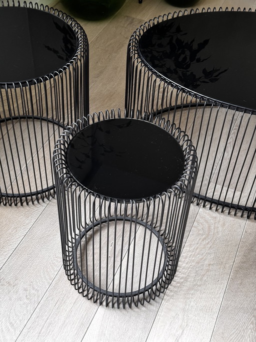 Kare Draad Salontafel en Bijzettafels
