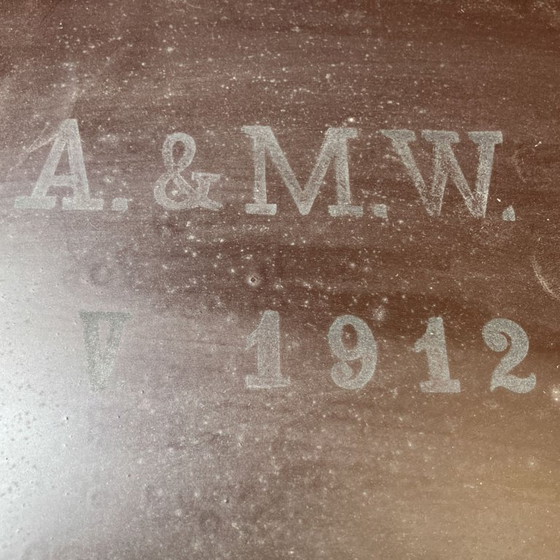 Image 1 of Cómoda Art Nouveau, lavabo con tapa de mármol y espejo, roble, años 1910