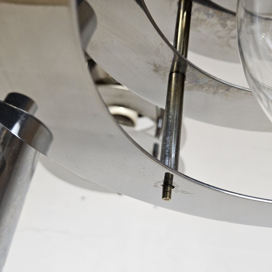 Image 1 of Vintage / Space age Itiliaanse kroonluchter Gaetano Sciolari /  hanglamp /vintage design chandelier 