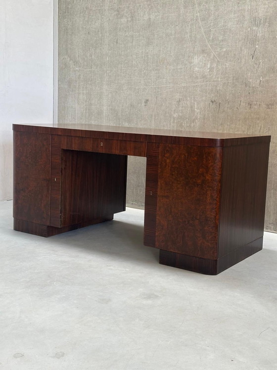 Image 1 of Scrivania Art Déco in ebano - Bruno Paul