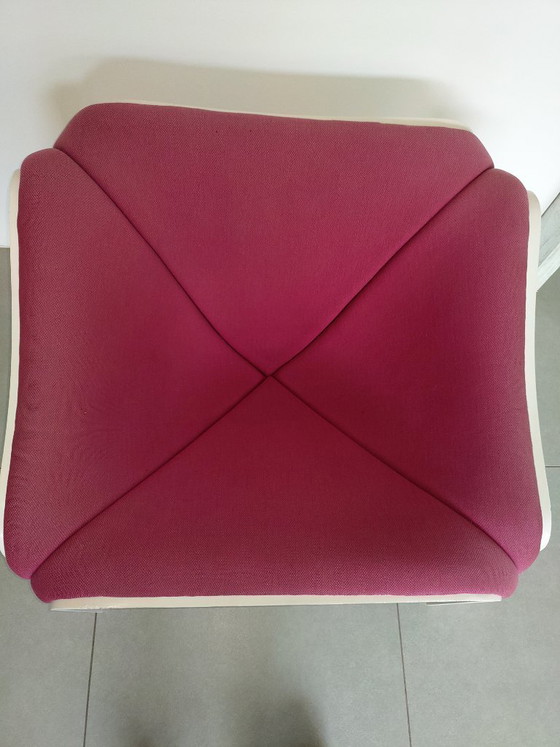 Set of 2 Artifort F300 Bucket Seats – Pierre Paulin – Original Fuchsia Upholstery – Side chairs, Polyester (photo 6 of 18)