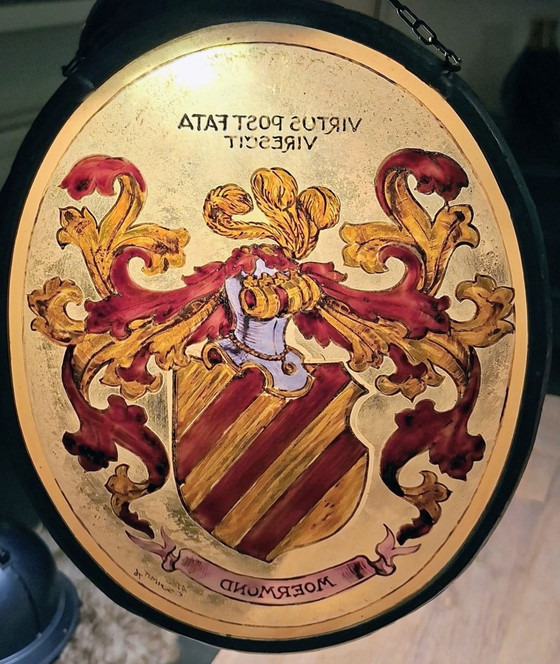 Castello di Moermond ca. 1613, unico vetro araldico storico, Decorazioni murali, Multicolore (foto 6 di 6)