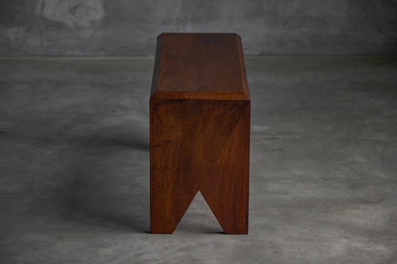 Image 1 of Mid-Century Walnut Bench, France, Late 20th Century