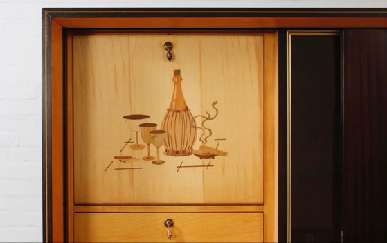Credenza vintage anni '50 di Musterring Highboard Vetrina Bar Cassettiera – Credenze, Wood (photo 12 of 17)