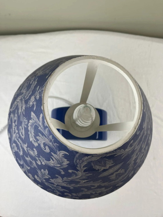 Blue ceramic lamp – Table lamps, Porcelain, Plastic, Mid Century Modern (photo 12 of 13)