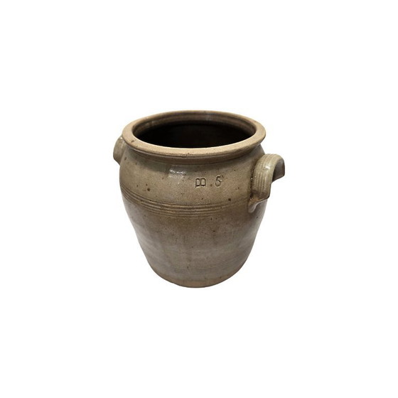 Image 1 of Pot ancien français en grès gris, première moitié du XXe siècle