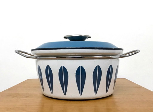 Casseruola vintage anni '60-'70 Cathrineholm of Norway in smalto a forma di loto