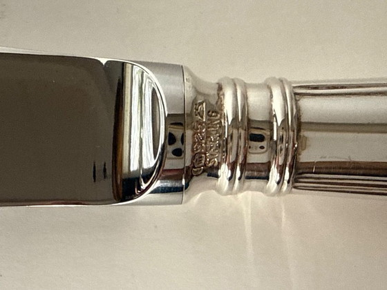 Image 1 of Wilkens Sterling Silver Swedish Faden cutlery 90 pieces 