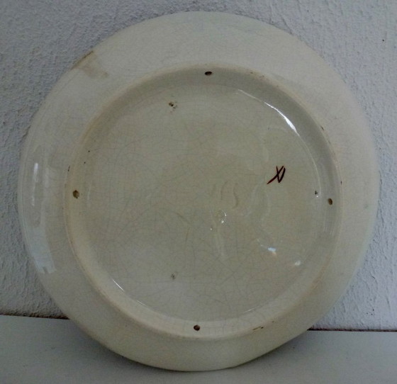 Image 1 of Décoration murale en relief de majolique française du XIXe siècle.