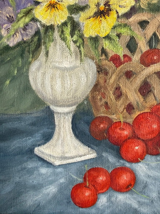 Antique painting, oil on canvas, signed – Paintings & Drawings, Wood (photo 9 of 10)