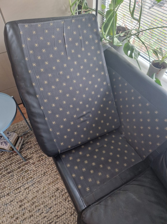 Schwarzes Leder Machalke Sofa – 2 Sitzer Sofas, Leather (photo 2 of 5)