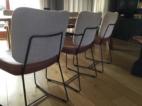 Image 1 of 3 Bert Plantagie Kiko chairs and 1 dining table bench