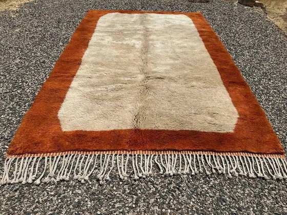 Tapis Mrirt marocain terracotta et beige 340x230 cm – motif encadré – Laine, Coton, Bohemian (photo 11 of 15)