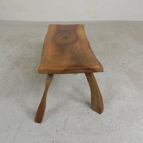 Image 1 of Table d'appoint en bois vintage, tabouret en tronc d'arbre, 1960s