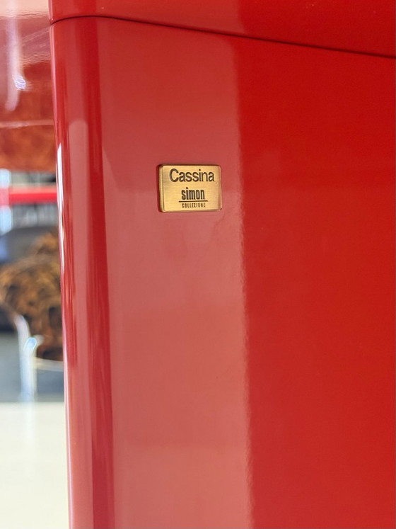 Image 1 of Antella Esstisch / Konsolentisch von Kazuhide Takahama für Cassina in Rot