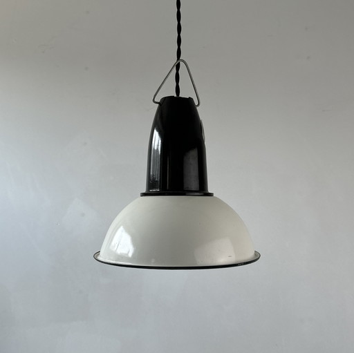 OLD SMALL INDUSTRIAL ENAMELED SUSPENSION