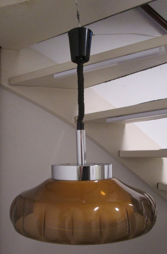 Image 1 of Lampe suspendue vintage Dijkstra, design milieu du siècle, style futuriste