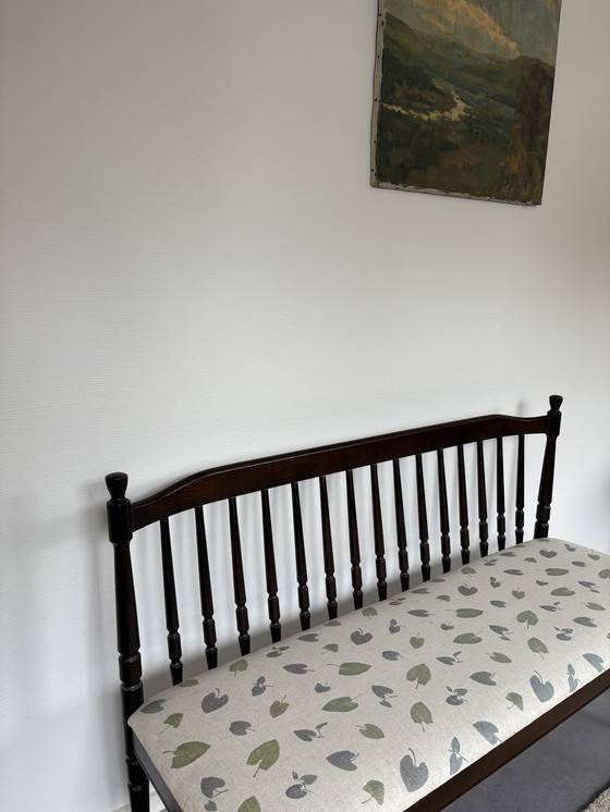 Image 1 of Banc de bar vintage en bois extrêmement charmant l1.27