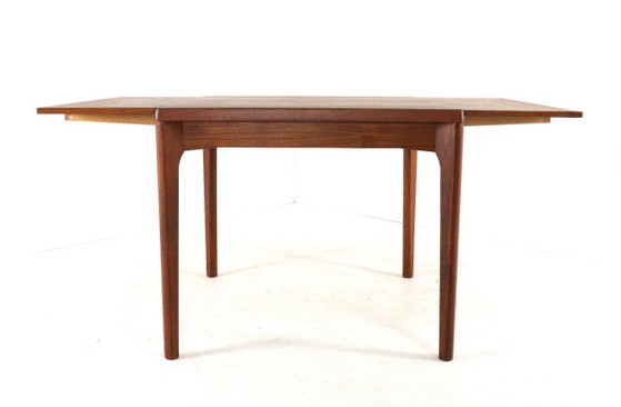 Restored Henning Kjaernulf For Vejle Extendable Dining Table Square Danish Vintage – Wood (photo 13 of 15)