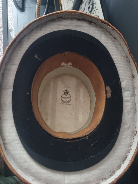 Hoedendoos met Hoge Hoed – H. Schuchard's, Reistassen, Leather, Textile (photo 4 of 13)
