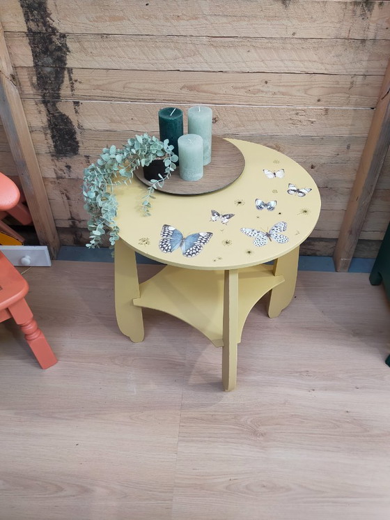 Image 1 of Round table with butterflies