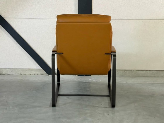 Poltrona Leolux Indra – Pelle Ceras Brandy – Come nuova – Poltrone, polished steel (photo 6 of 8)