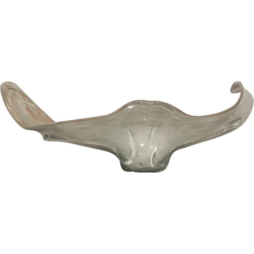 Coupe vintage en verre et cuivre pour Fratelli & Toso, 1960s