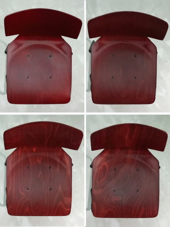 Image 1 of 4x sedia laterale FLÖTOTTO PAGWOOD set di sedie anni '70 nere VINTAGE design industriale seduta modellata