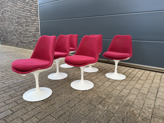 Image 1 of 6x original vintage Knoll Tulip dining chairs by Eero Saarinen